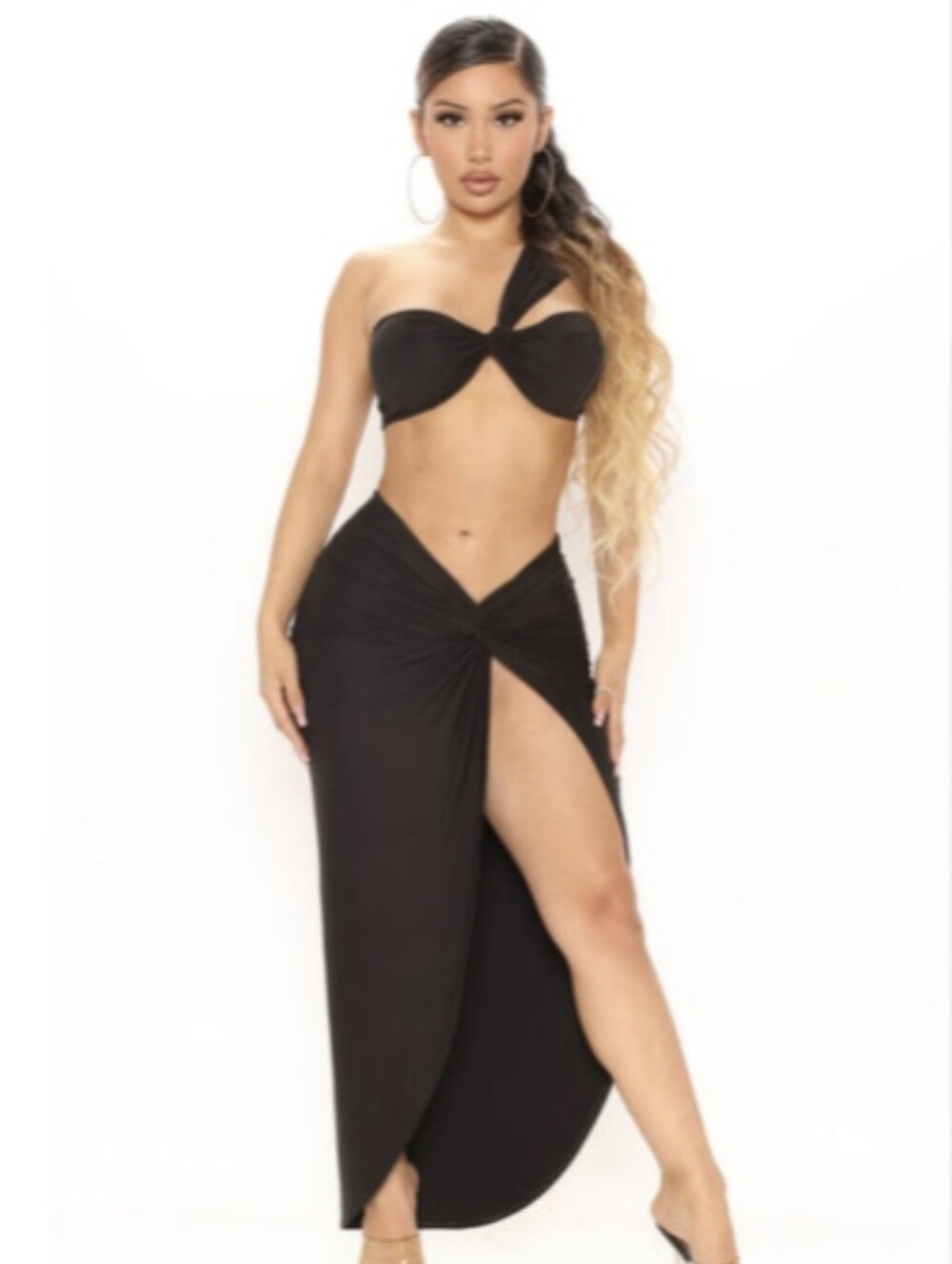 Fashion Nova "Don't Get It Twisted," Maxi High Slit Skirt